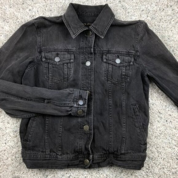 Lauren Jeans Co Ralph Lauren Denim Button Casual Jacket Women XS Brown Denim - Picture 1 of 9